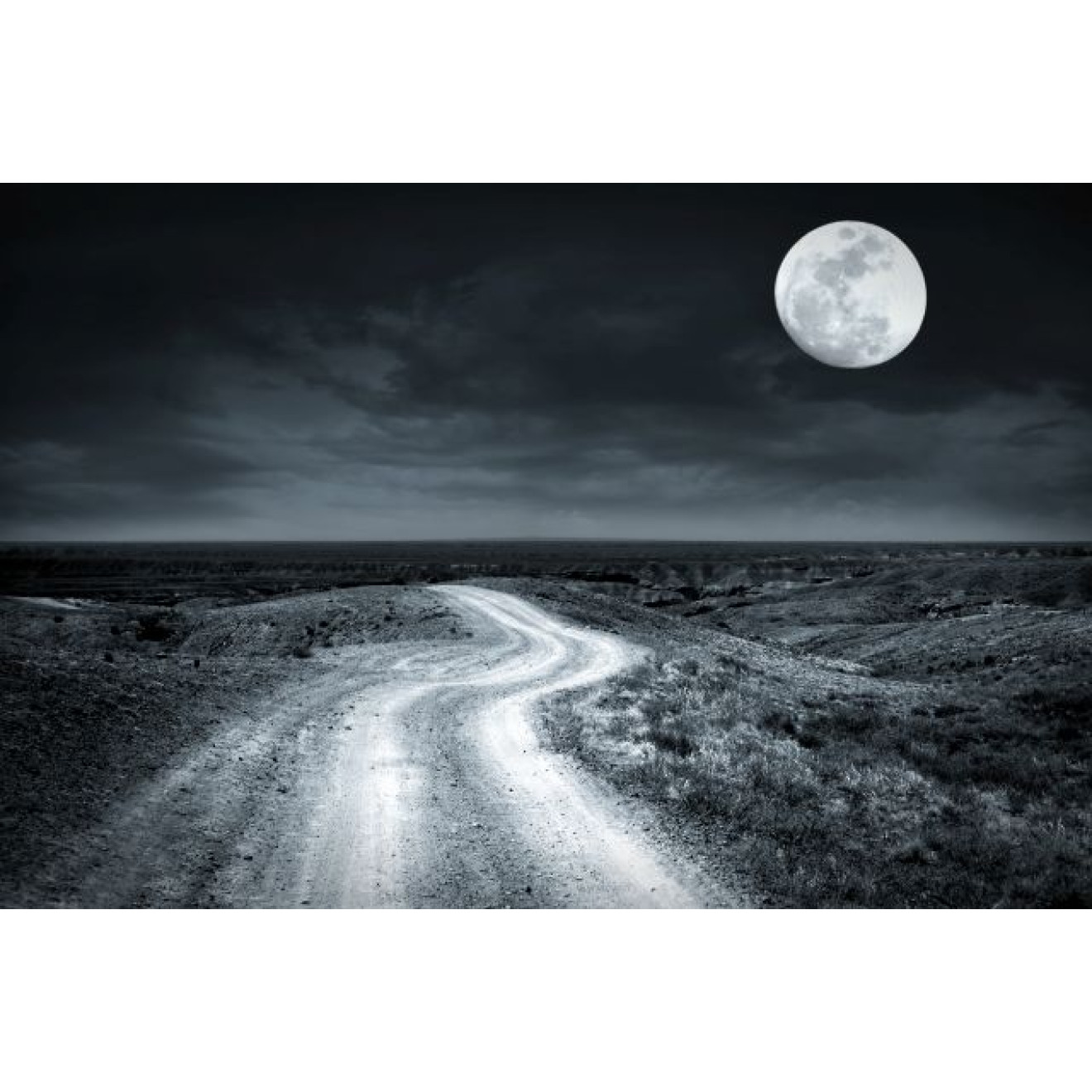 Akustikbild Feldweg bei Nacht