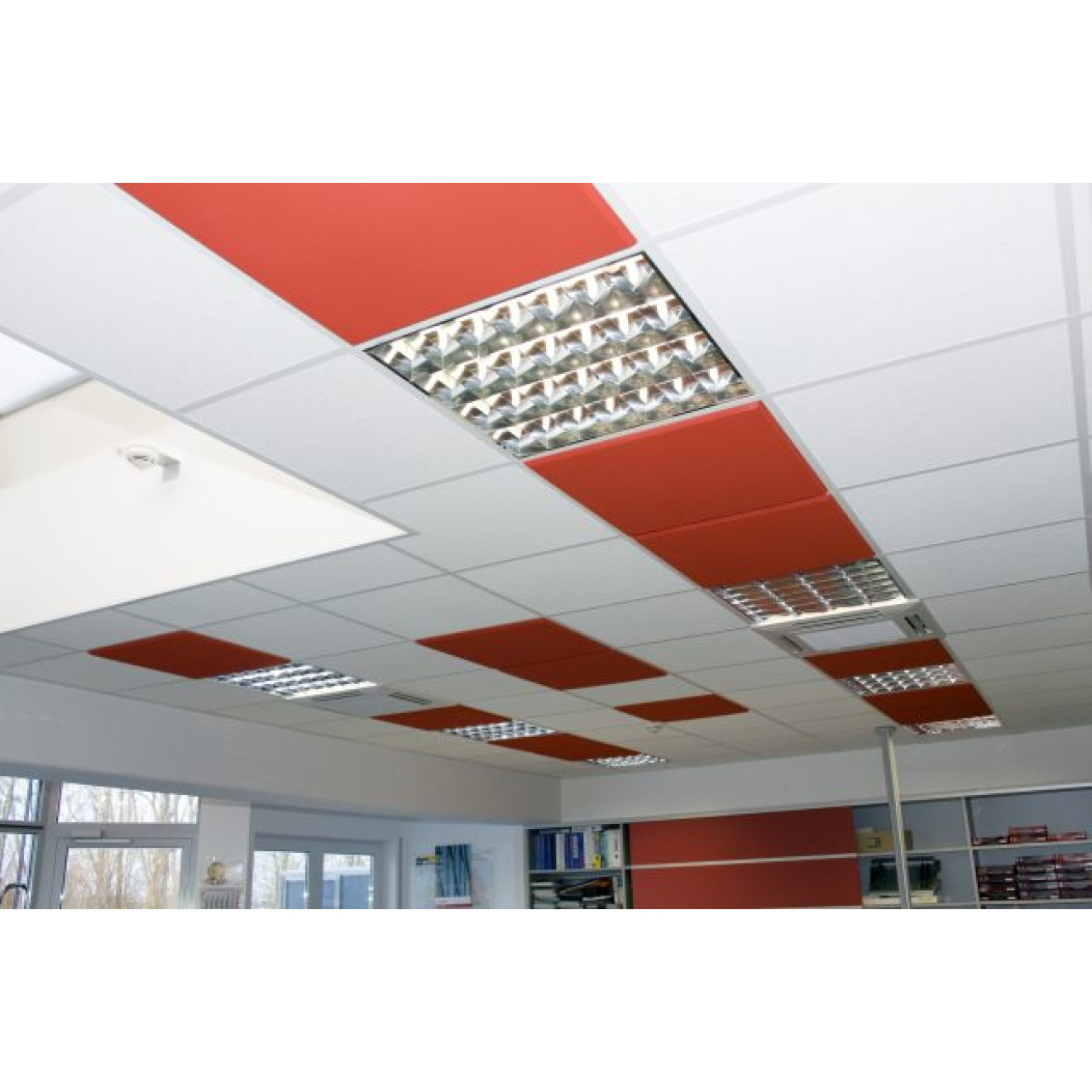 Akustikdecke Element aus Basotect® 615x615x40mm, weiss
