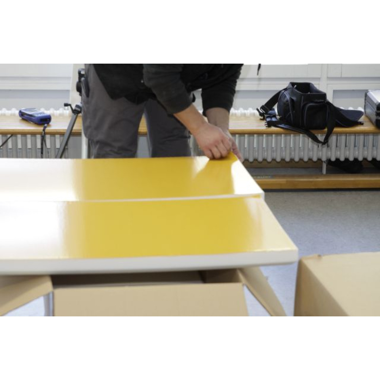 Decorschaumstoff aus Basotect® Schaumstoff 100 x 50 x 3cm,weiss,klebend