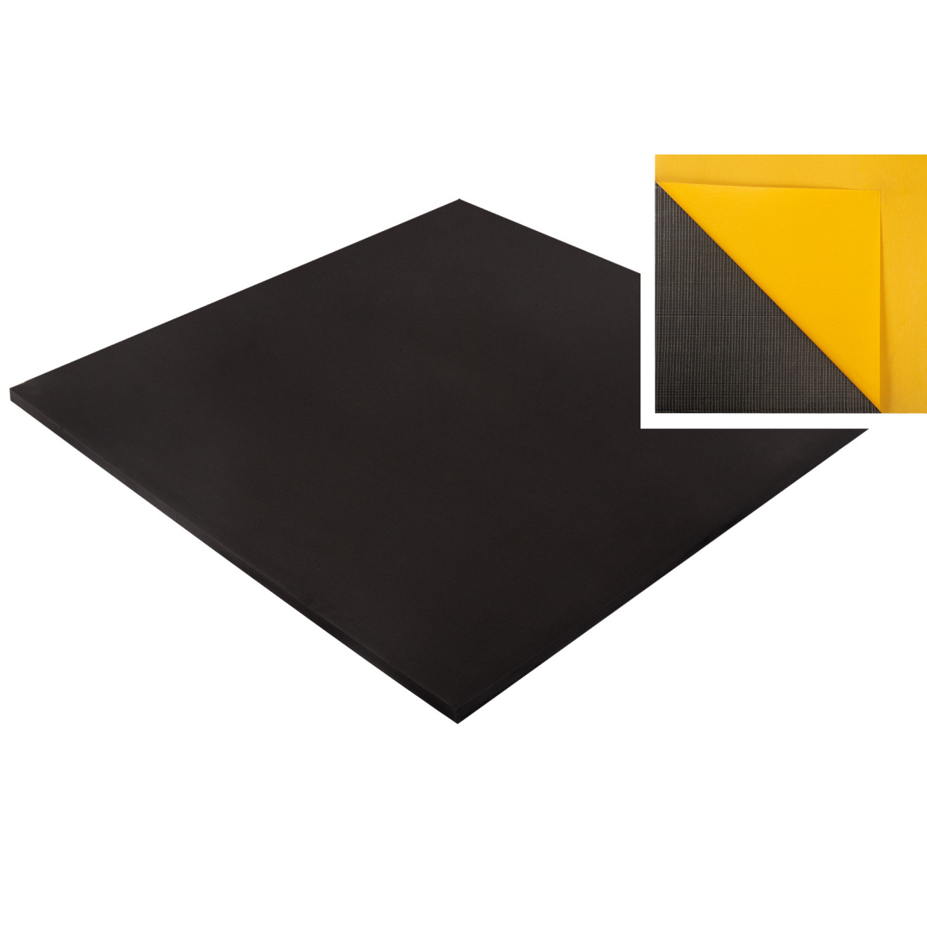 Moosgummi Zellgummi 100 x 100 x 2cm klebend