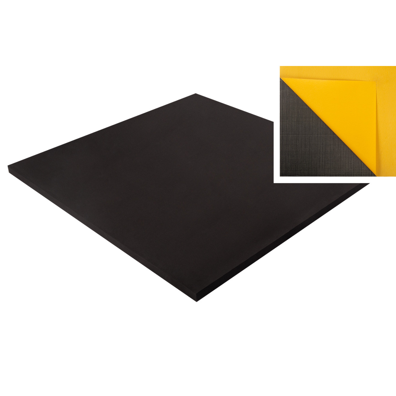 Moosgummi Zellgummi 100 x 100 x 3cm klebend