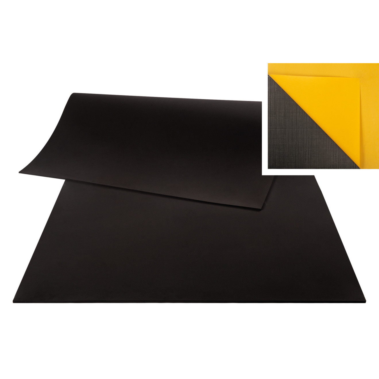 Moosgummi Zellgummi 100 x 200 x 0,8cm klebend