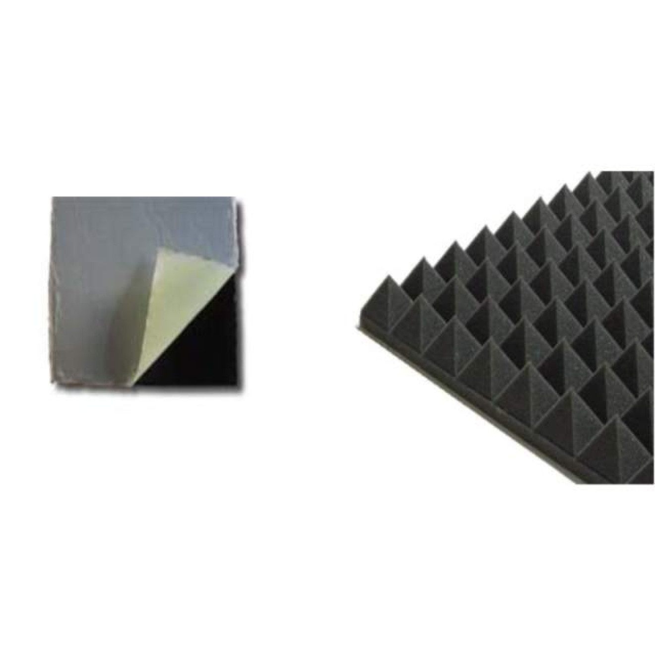 Akustik Pyramidenschaumstoff MicroPor 100 x 50 x 5cm anthrazit klebend - Schaumstoff in Bestqualität