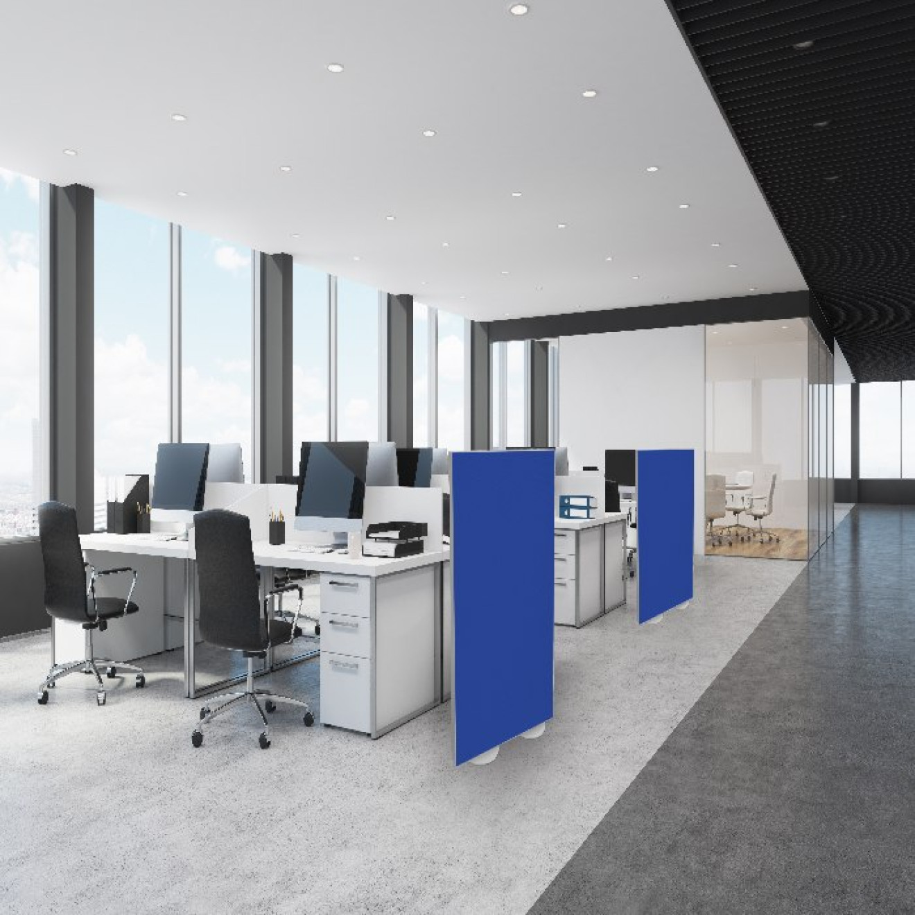 Raumtrenner bzw. Stellwand 160cm x 100cm PG1 Blau