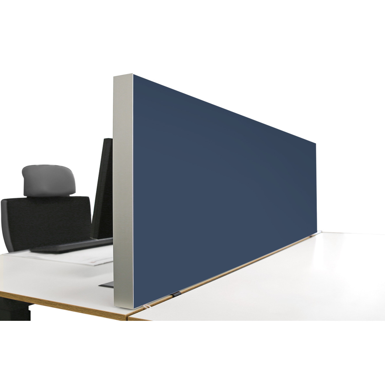 Tischabtrennung 100cm x 50cm x 4,5cm inkl. Alurahmen - Camira® Stoff YS004