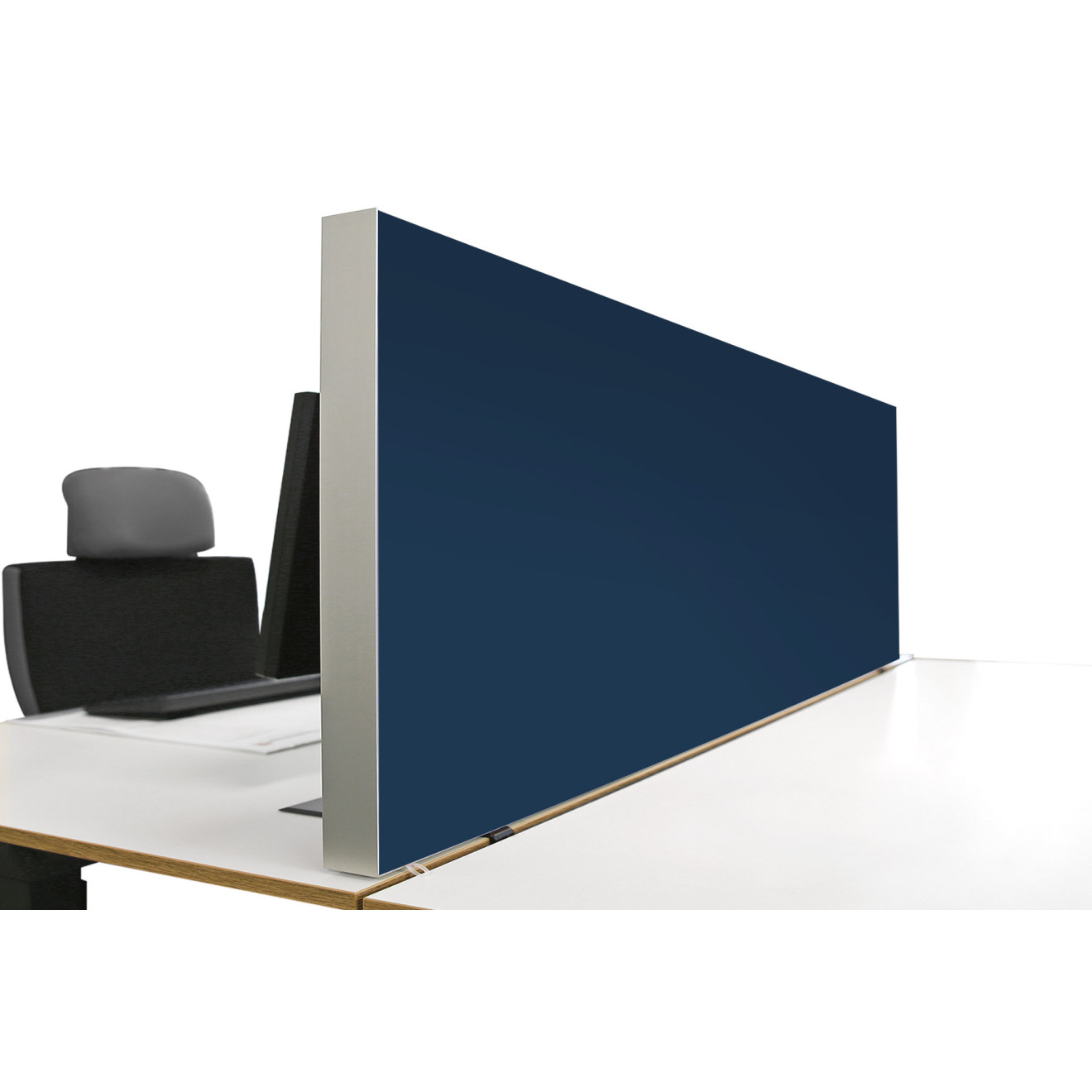 Tischabtrennung 100cm x 50cm x 4,5cm inkl. Alurahmen - Camira® Stoff YS005