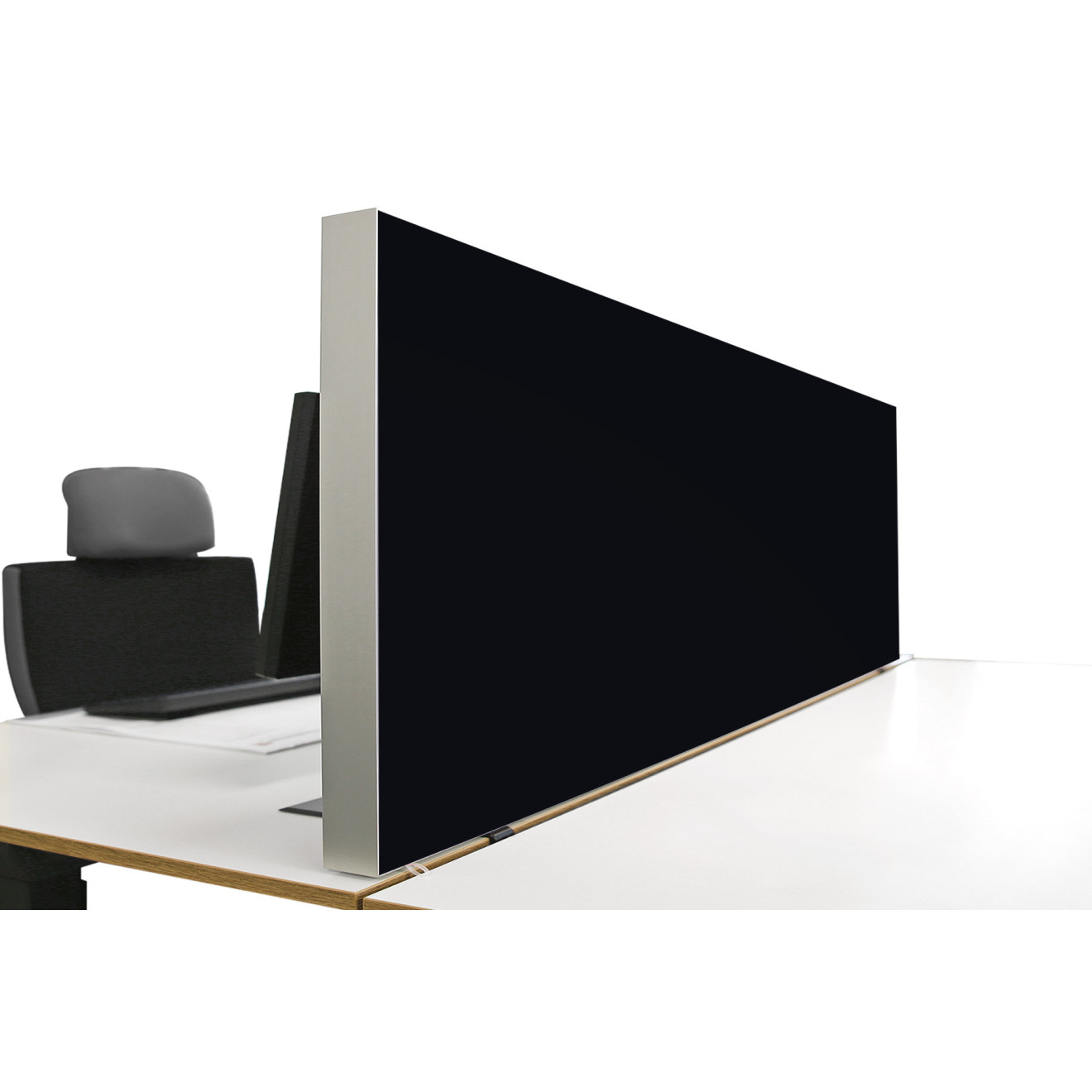 Tischabtrennung 100cm x 50cm x 4,5cm inkl. Alurahmen - Camira® Stoff YS009