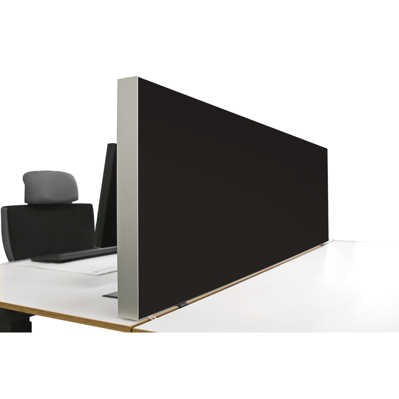 Tischabtrennung 100cm x 50cm x 4,5cm inkl. Alurahmen - Camira® Stoff YS046