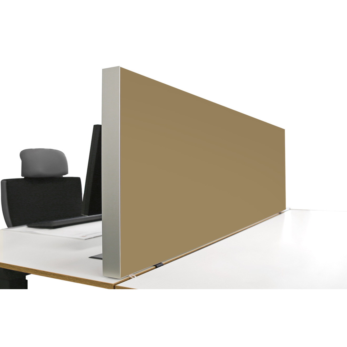 Tischabtrennung 100cm x 50cm x 4,5cm inkl. Alurahmen - Camira® Stoff YS071