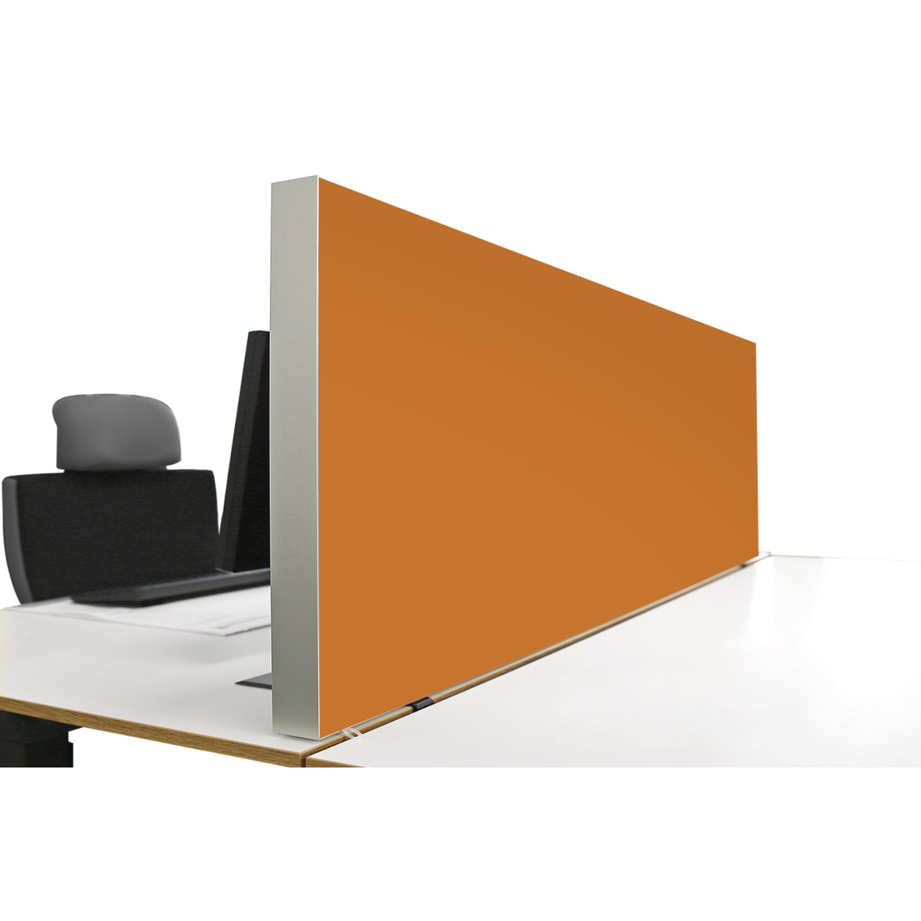 Tischabtrennung 100cm x 50cm x 4,5cm inkl. Alurahmen - Camira® Stoff YS072