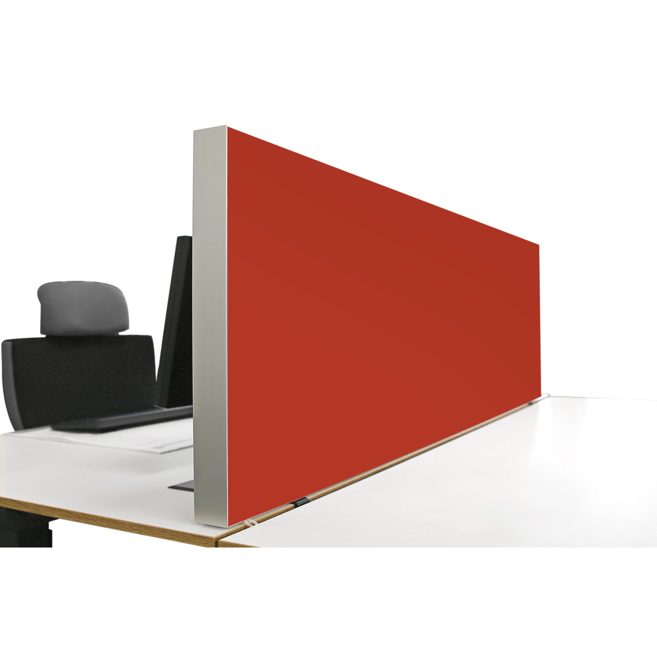 Tischabtrennung 100cm x 50cm x 4,5cm inkl. Alurahmen - Camira® Stoff YS076