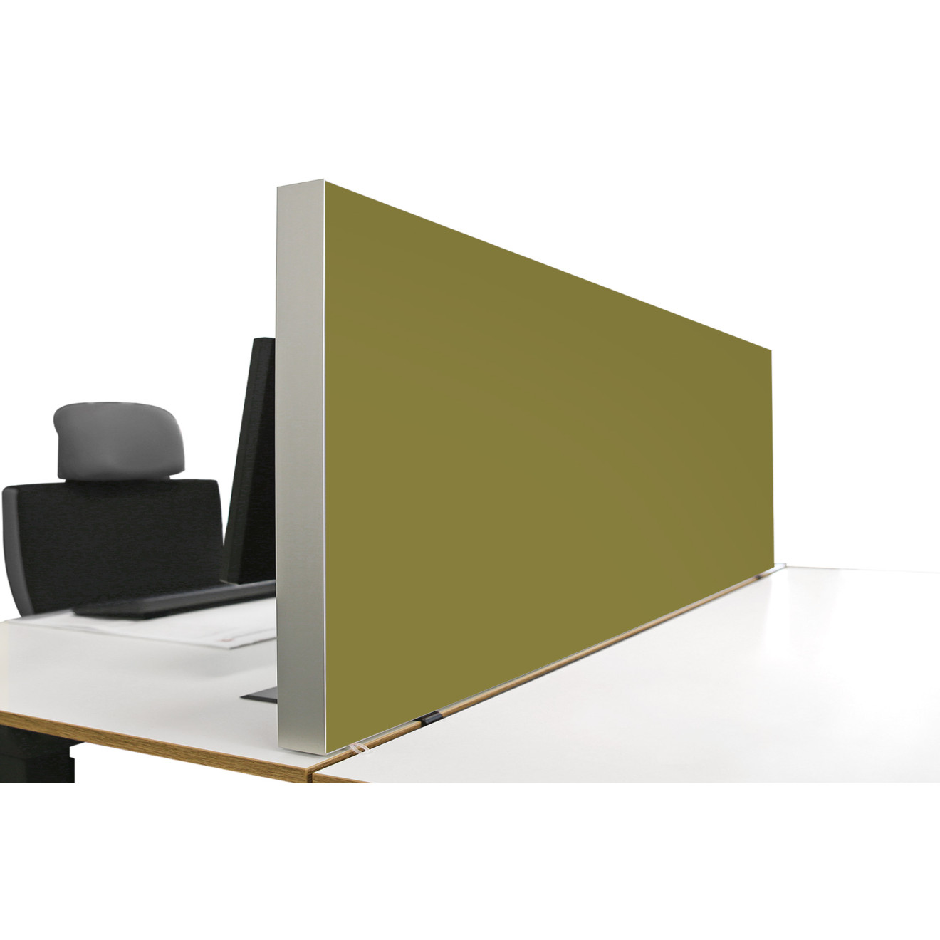 Tischabtrennung 100cm x 50cm x 4,5cm inkl. Alurahmen - Camira® Stoff YS077