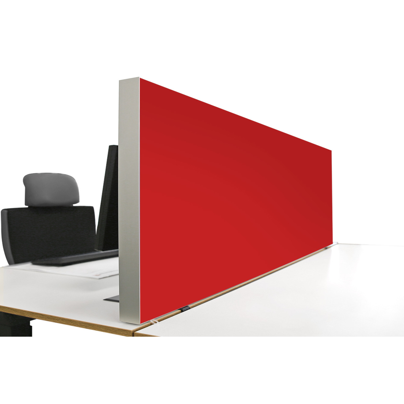 Tischabtrennung 100cm x 50cm x 4,5cm inkl. Alurahmen - Camira® Stoff YS079