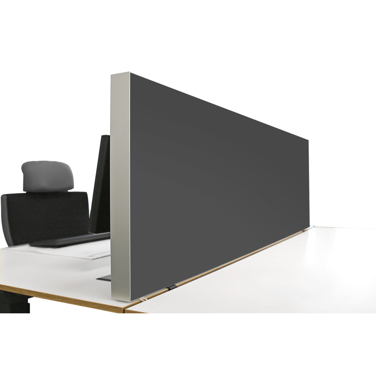 Tischabtrennung 100cm x 50cm x 4,5cm inkl. Alurahmen - Camira® Stoff YS081