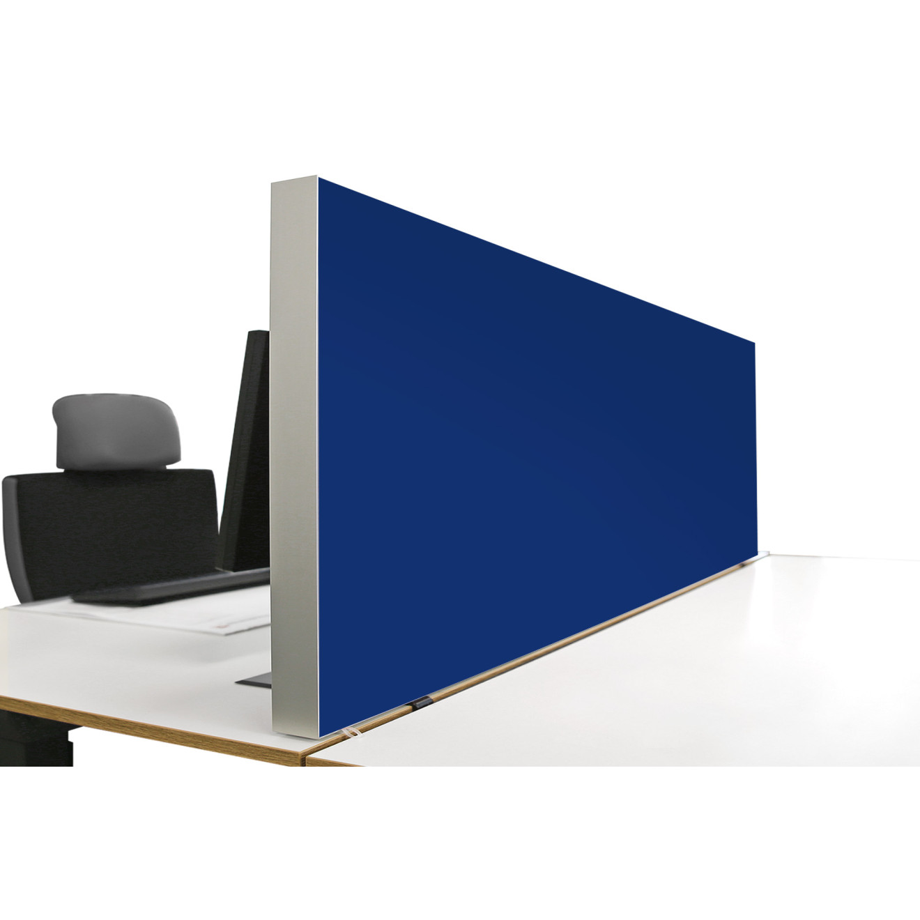 Tischabtrennung 100cm x 50cm x 4,5cm inkl. Alurahmen - Camira® Stoff YS082