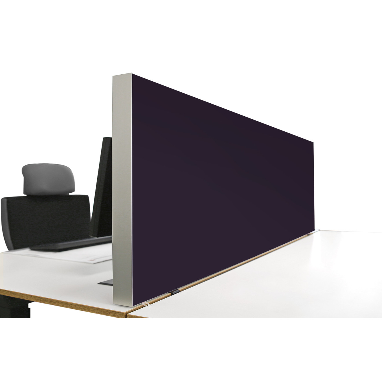 Tischabtrennung 100cm x 50cm x 4,5cm inkl. Alurahmen - Camira® Stoff YS084