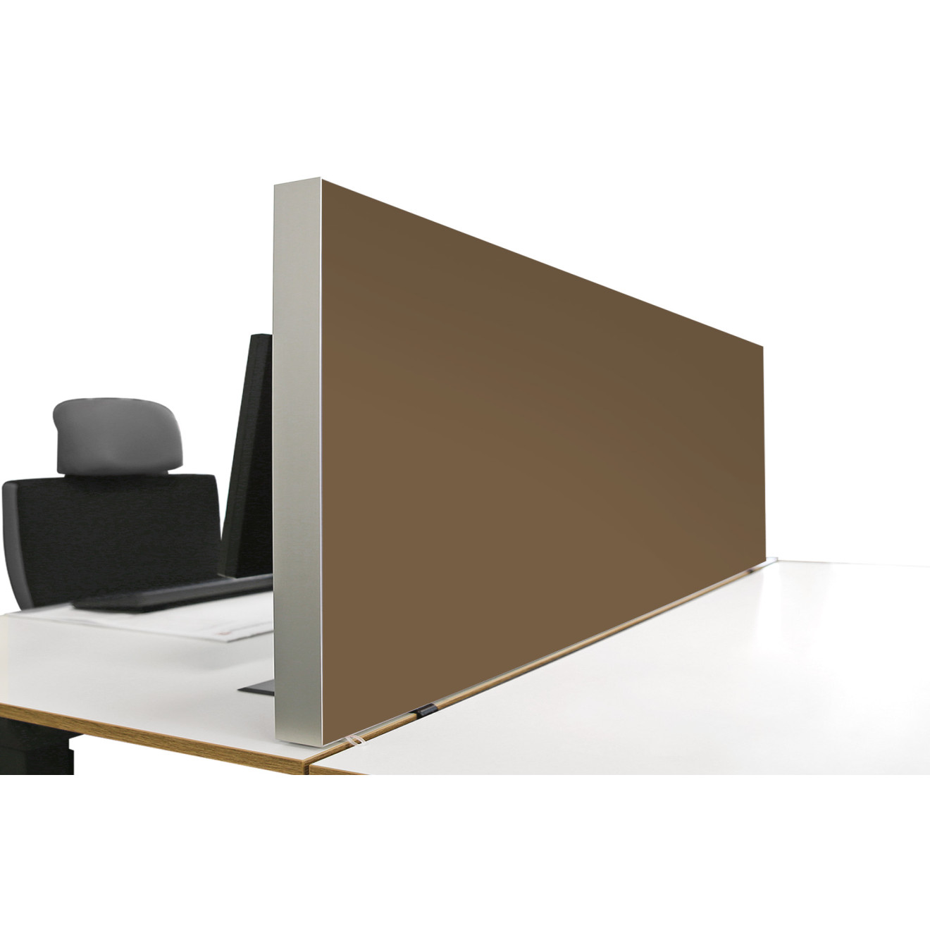 Tischabtrennung 100cm x 50cm x 4,5cm inkl. Alurahmen - Camira® Stoff YS091