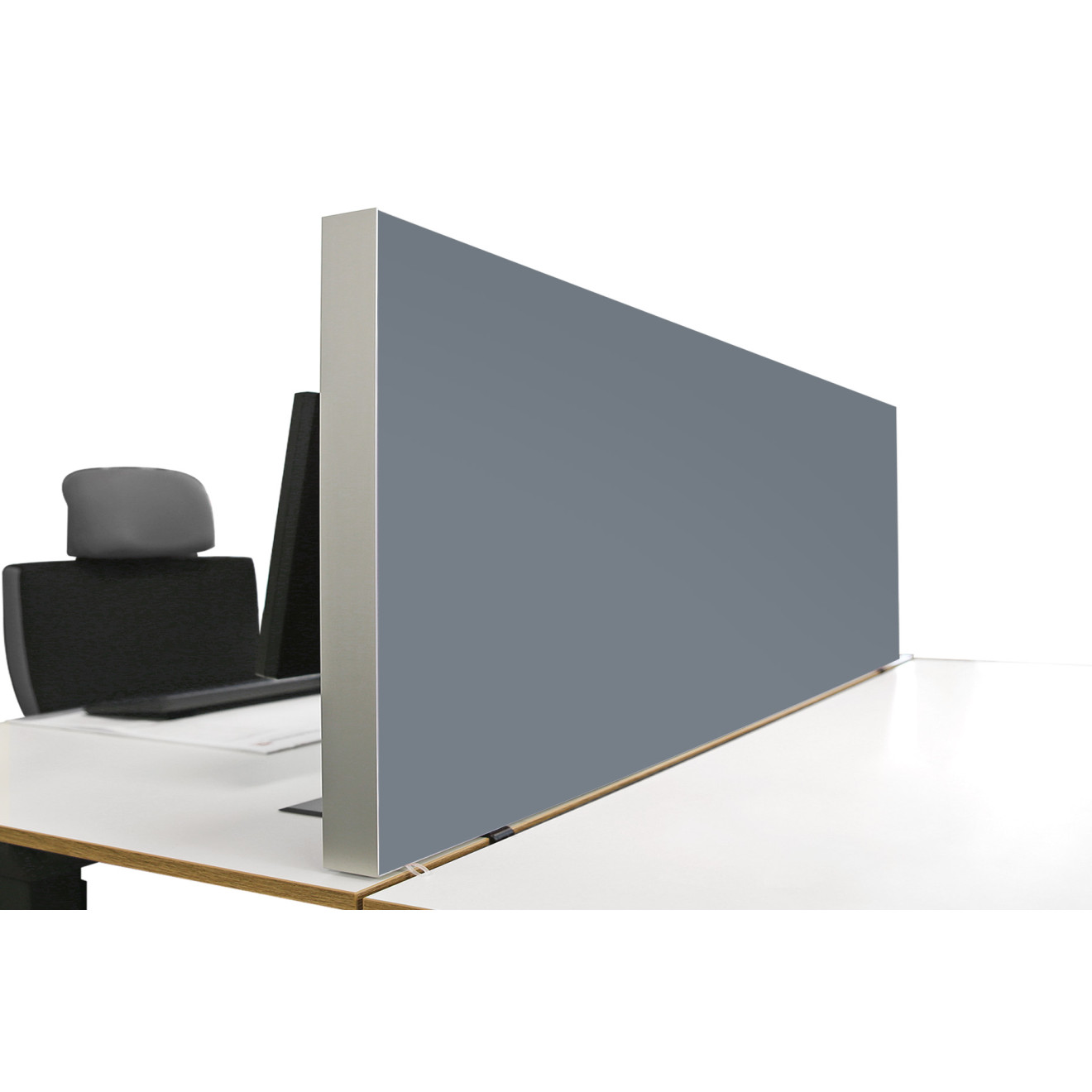 Tischabtrennung 100cm x 50cm x 4,5cm inkl. Alurahmen - Camira® Stoff YS094