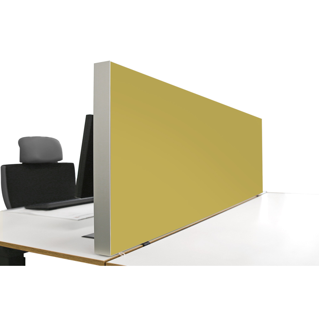 Tischabtrennung 100cm x 50cm x 4,5cm inkl. Alurahmen - Camira® Stoff YS096