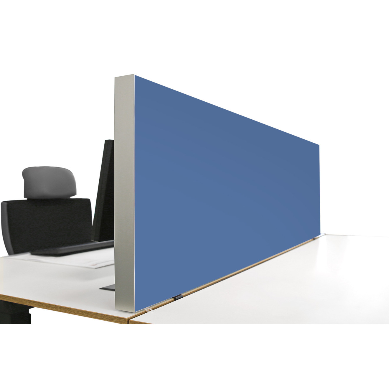 Tischabtrennung 100cm x 50cm x 4,5cm inkl. Alurahmen - Camira® Stoff YS097