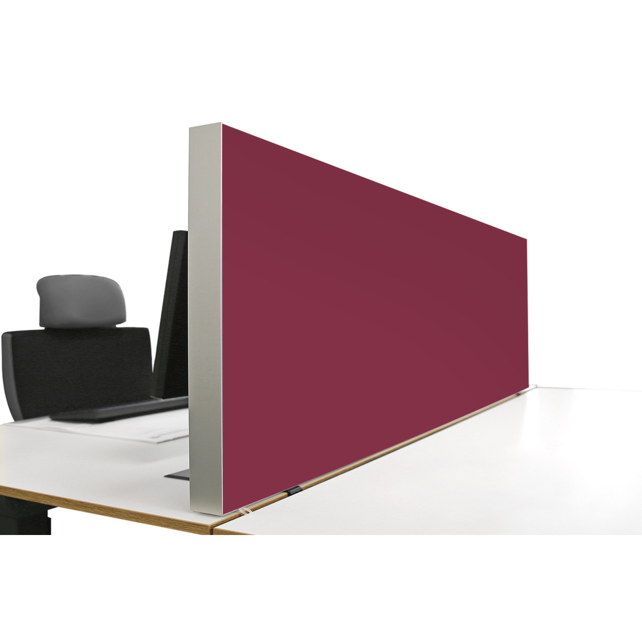 Tischabtrennung 100cm x 50cm x 4,5cm inkl. Alurahmen - Camira® Stoff YS101