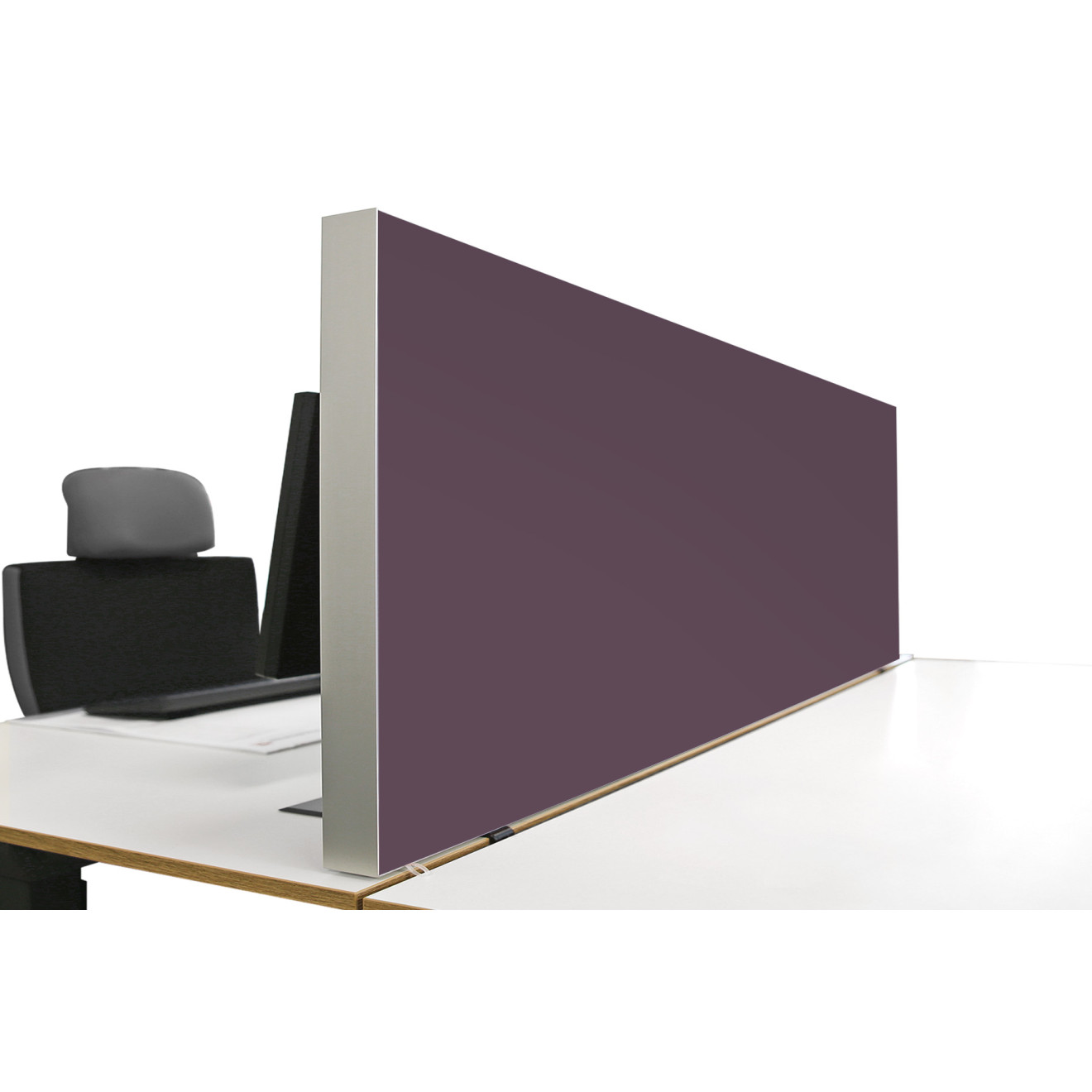Tischabtrennung 100cm x 50cm x 4,5cm inkl. Alurahmen - Camira® Stoff YS102