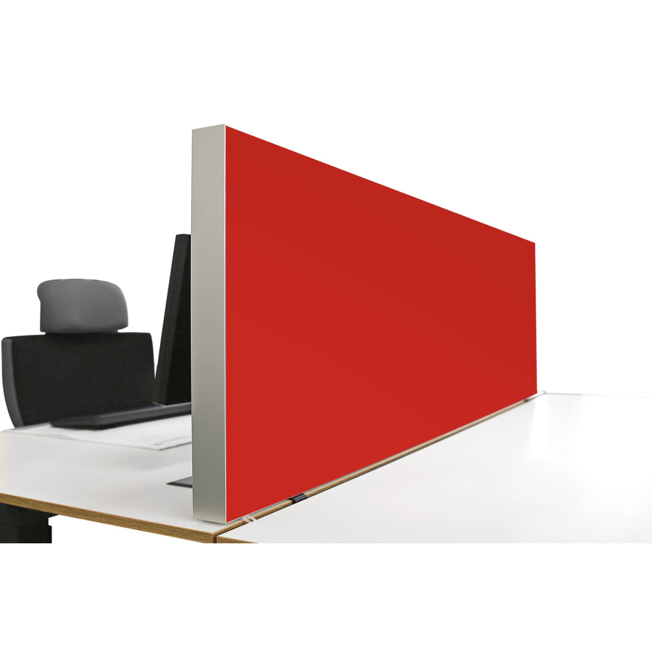Tischabtrennung 100cm x 50cm x 4,5cm inkl. Alurahmen - Camira® Stoff YS105