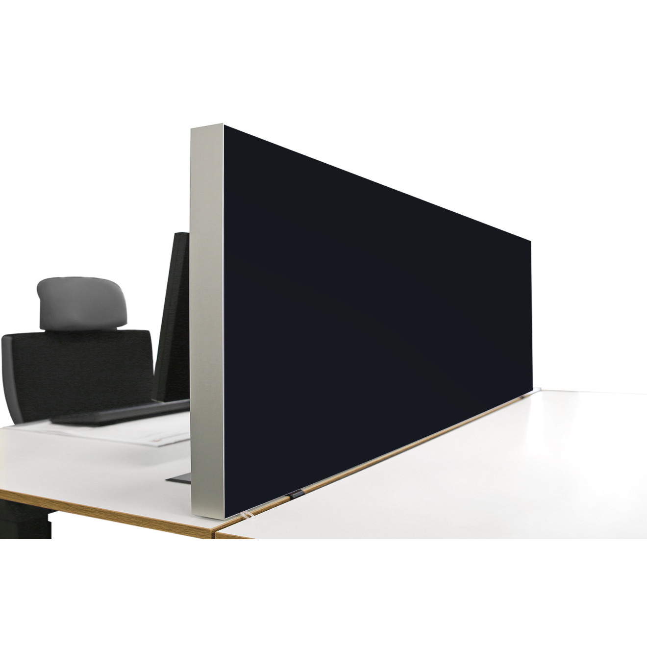 Tischabtrennung 100cm x 50cm x 4,5cm inkl. Alurahmen - Camira® Stoff YS145