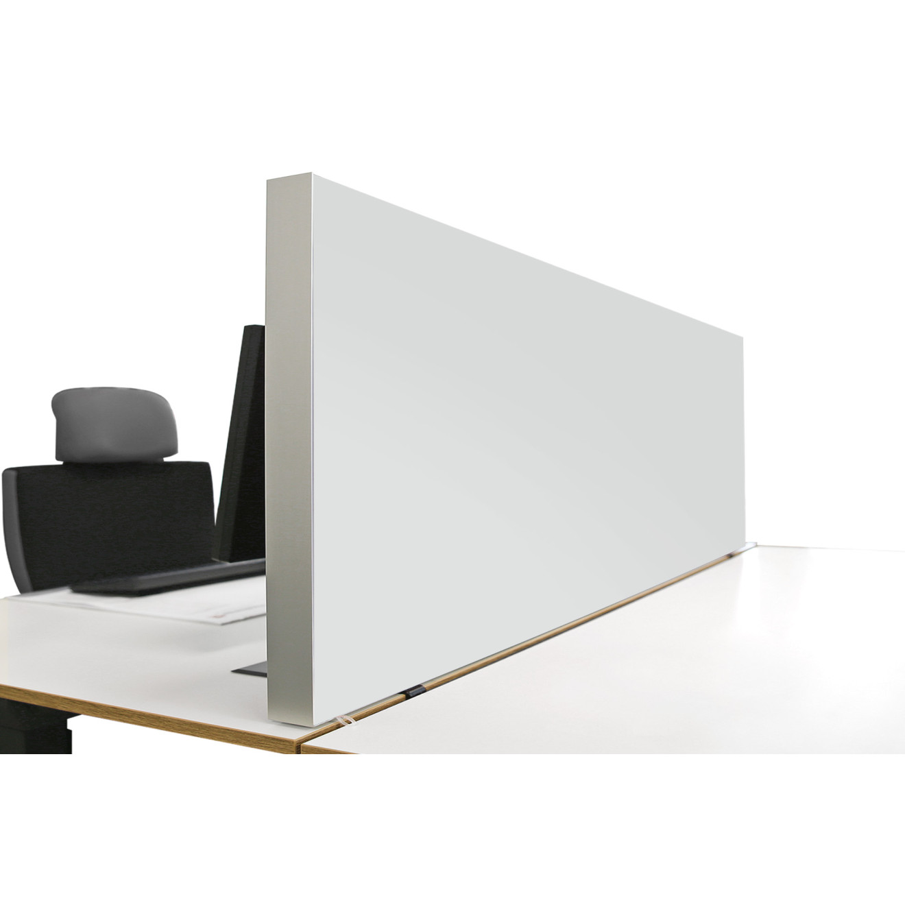 Tischabtrennung 100cm x 50cm x 4,5cm inkl. Alurahmen - Camira® Stoff YS165