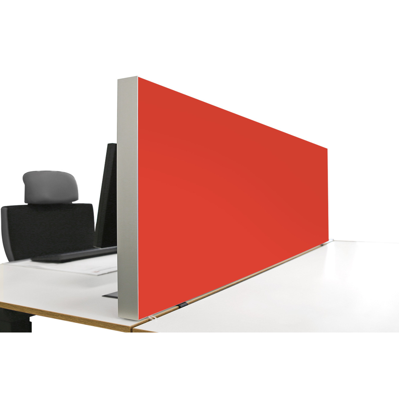 Tischabtrennung 100cm x 50cm x 4,5cm inkl. Alurahmen - Camira® Stoff YS168