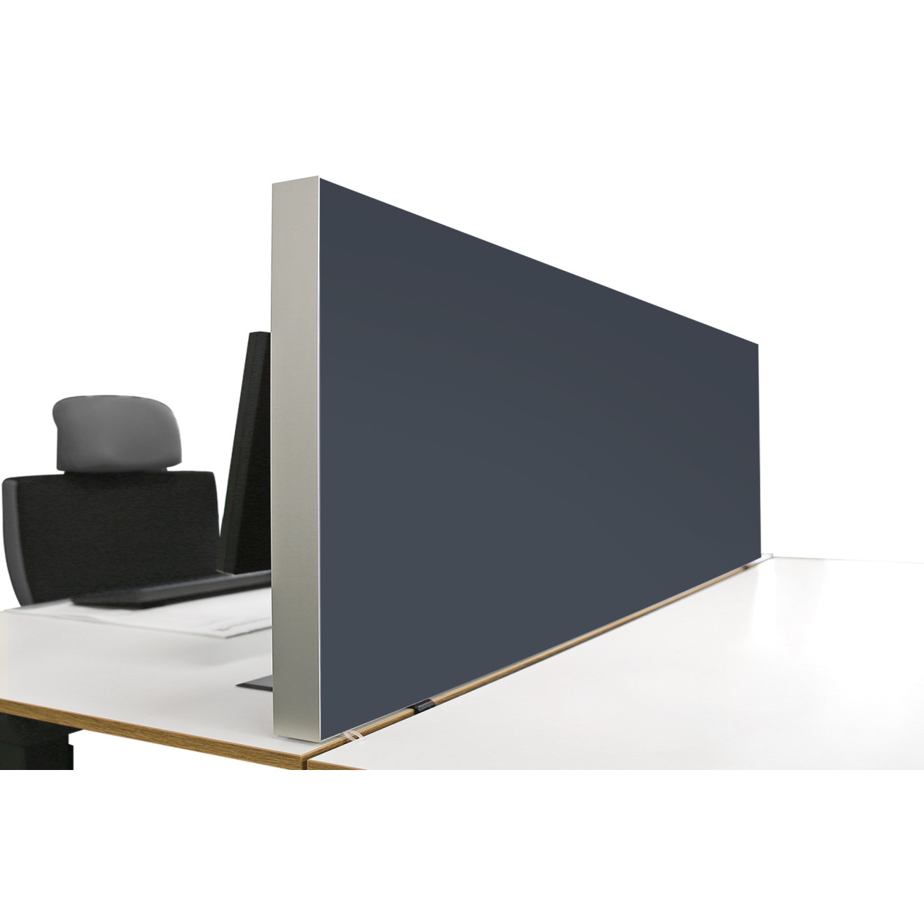 Tischabtrennung 100cm x 50cm x 4,5cm inkl. Alurahmen - Camira® Stoff YS171