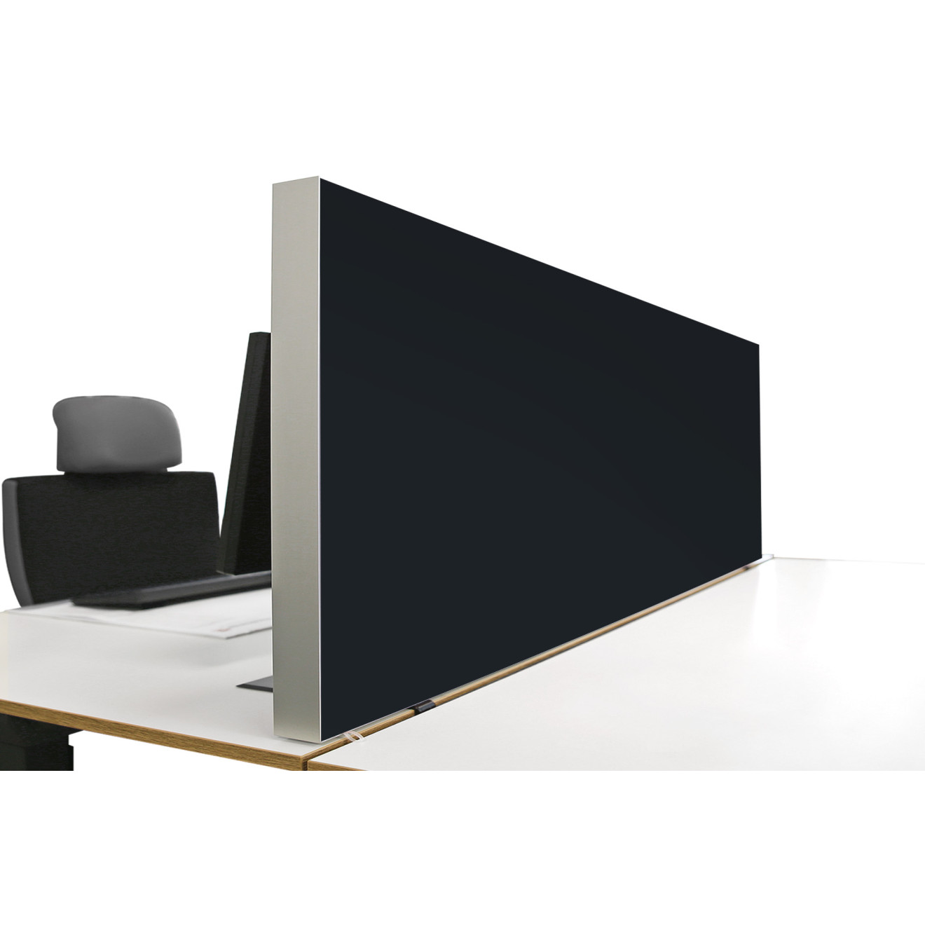 Tischabtrennung 100cm x 50cm x 4,5cm inkl. Alurahmen - Camira® Stoff YS172