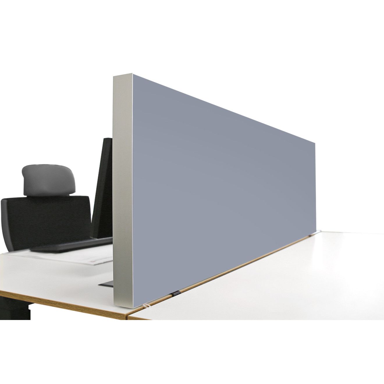 Tischabtrennung 100cm x 50cm x 4,5cm inkl. Alurahmen - Camira® Stoff YS173