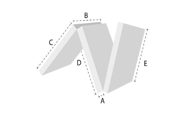 3-teiliges Klapppolster