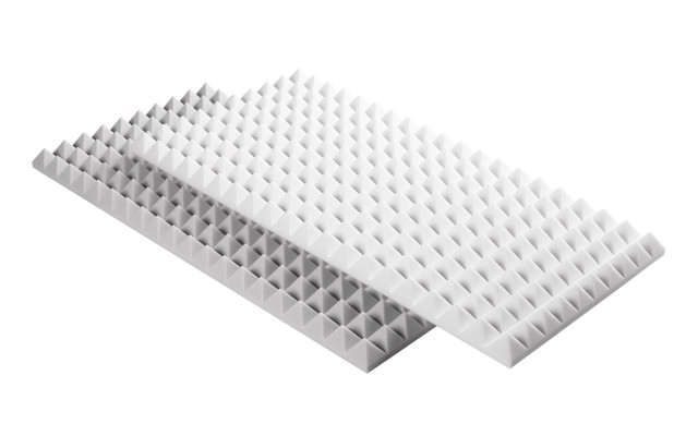 Handmuster Basotect® Pyramide grau