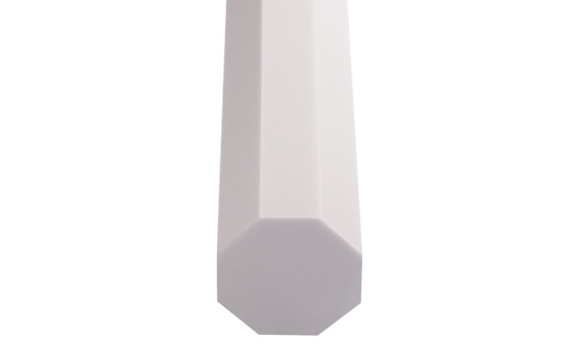 Baffel aus Basotect® G+ achteckig 12 x 12 x 100cm, hellgrau