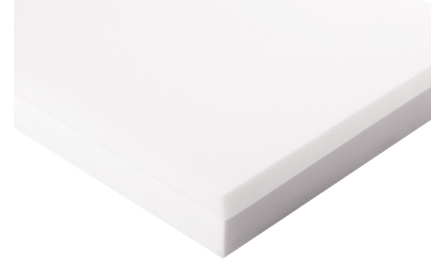 Decorschaumstoff aus Basotect® Schaumstoff 100 x 50 x 7cm,weiss, klebend