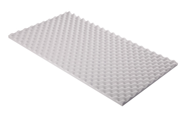 Noppenschaumstoff aus Basotect® G+ 100cm x 50cm x 3cm, hellgrau