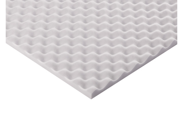 Noppenschaumstoff aus Basotect® G+ 100cm x 50cm x 3cm, hellgrau