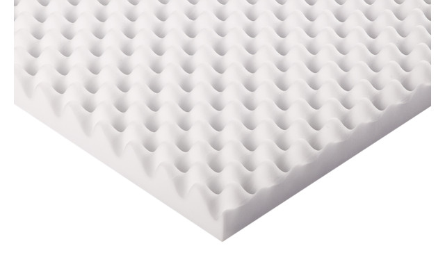 Noppenschaumstoff aus Basotect® 100cm x 50cm x 5cm, weiss klebend