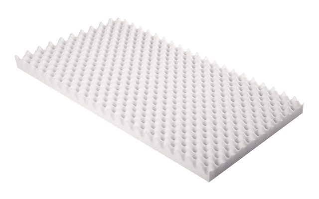 Noppenschaumstoff aus Basotect® 100cm x 50cm x 5cm, weiss