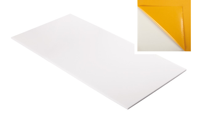 Absorber ausBasotect® Schaumstoff 100cm x 50cm x 1cm,weiss,klebend