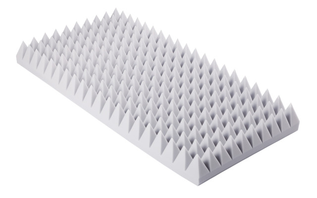 Pyramidenschaumstoff aus Basotect® G+ 100cm x 50cm x 10cm, hellgrau