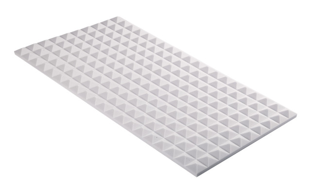 Pyramidenschaumstoff aus Basotect® G+ 100cm x 50cm x 3cm, hellgrau