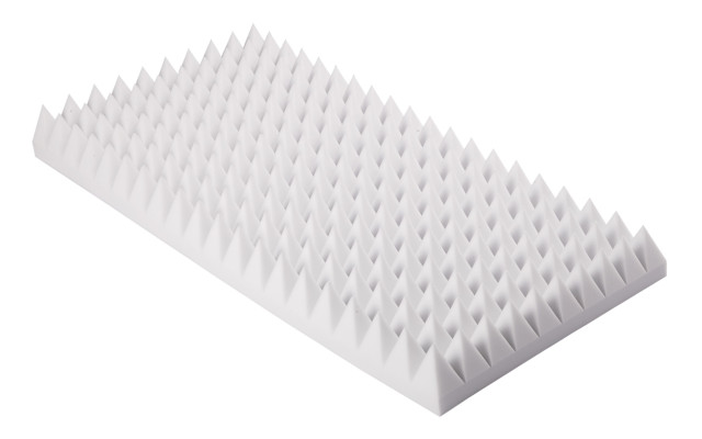 Pyramidenschaumstoff aus Basotect® 100cm x 50cm x 10cm, weiss