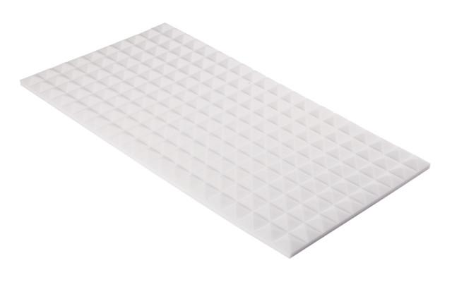 Pyramidenschaumstoff aus Basotect® 100cm x 50cm x 3cm, weiss