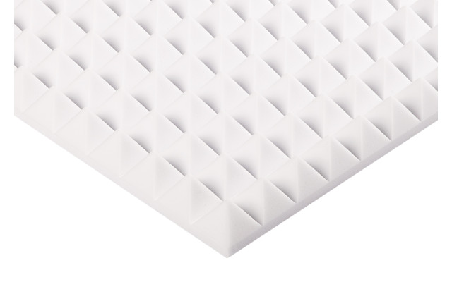 Pyramidenschaumstoff aus Basotect® 100cm x 50cm x 5cm,weiss,klebend