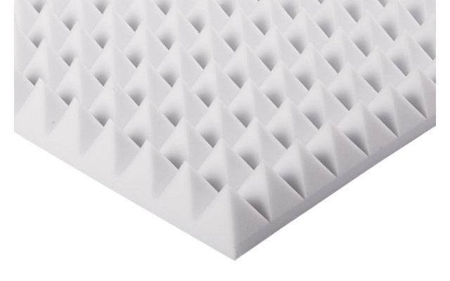 Pyramidenschaumstoff aus Basotect® 100cm x 50cm x 7cm, weiss
