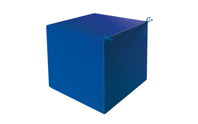 Akustikwürfel aus Basotect® 60 x 60 x 60cm, mit blauem Bezug