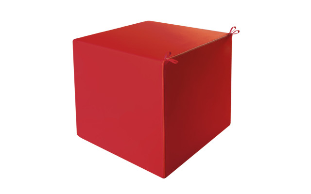 Akustikwürfel aus Basotect® 20 x 20 x 20cm, mit rotem Bezug